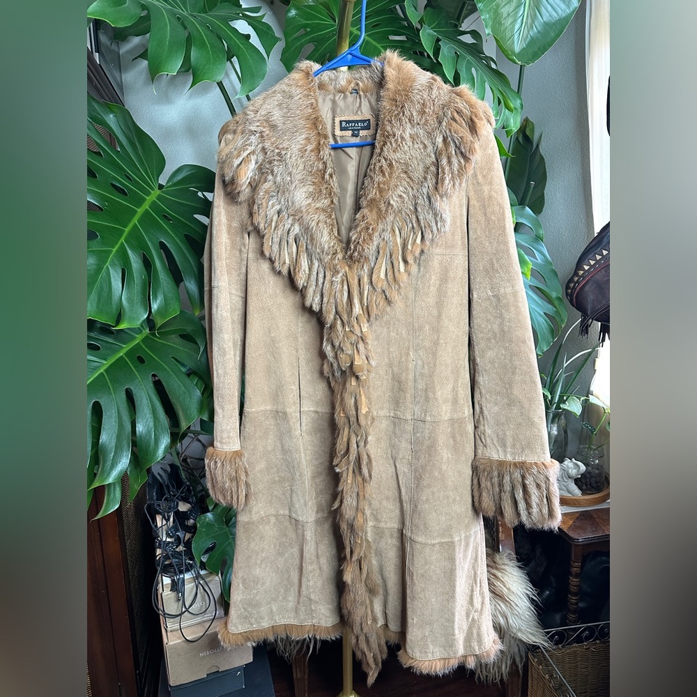 Raffaelo Genuine Suede Leather Penny Lane Vintage Jacket